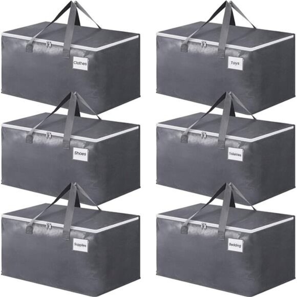 Other - Large Moving Boxes & with Zippers & Handles Moving Supplies with lids,Heavy Duty